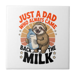 Azulejo camiseta del día del padre con perezoso