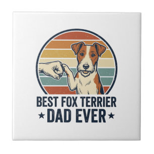 Azulejo Camiseta del Mejor Papá de Fox Terrier de Todos lo