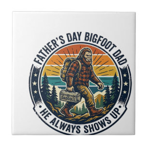 Azulejo Camiseta Día del Padre Bigfoot Papá Camisa Diverti