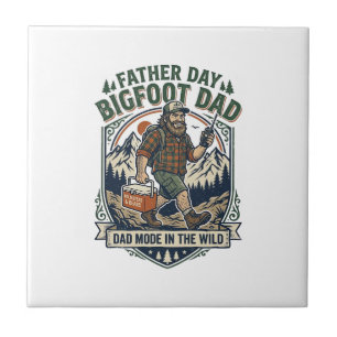 Azulejo Camiseta Día del Padre Bigfoot Papá Hombre Familia