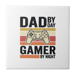 Azulejo Camiseta diseño controlador vintage para papá game