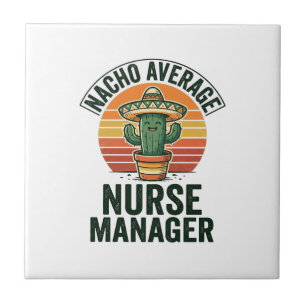 Azulejo Camiseta divertida de cactus para gerente de enfer