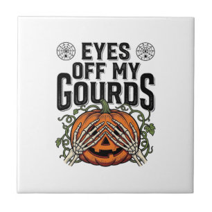 Azulejo Camiseta Divertida de Calabaza Ojos Fuera de Mis C