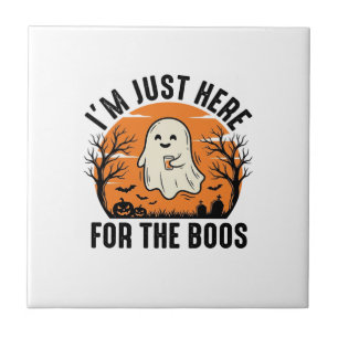Azulejo Camiseta Divertida de Fantasma de Halloween Solo E
