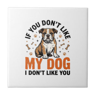 Azulejo Camiseta divertida para amante de perros con cita 