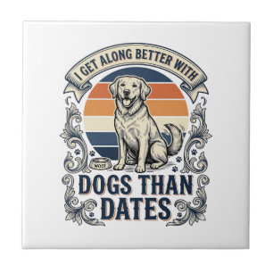 Azulejo Camiseta divertida para amantes de perros cita de 