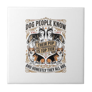 Azulejo Camiseta divertida para amantes de perros con deba