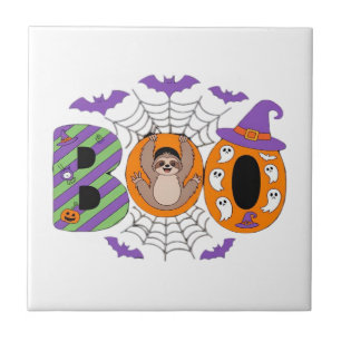 Azulejo Camiseta esencial de perezoso de Halloween lindo