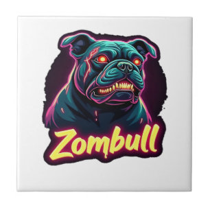Azulejo Camiseta esencial de perro zombie Bulldog inglés d