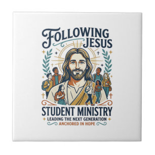 Azulejo Camiseta estilo campamento juvenil Merch Iglesia d