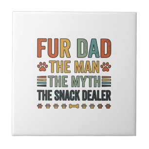 Azulejo Camiseta Fur Dad The Snack Dealer Vintage Dog Love