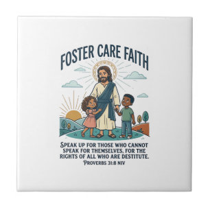 Azulejo Camiseta gráfica de adopción y cuidado de Jesús Cr