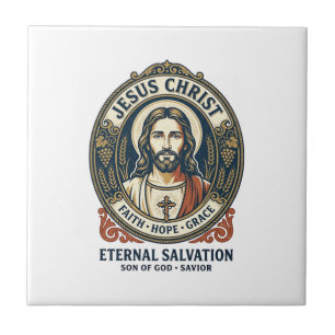Azulejo Camiseta gráfica de aseo masculino de Jesús Barber