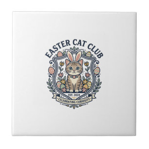 Azulejo Camiseta gráfica de gato de Pascua - Easter Cat Cl