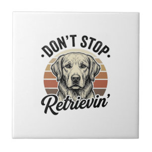 Azulejo Camiseta Gráfica de Grabado Vintage de Perro Retri