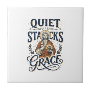 Azulejo Camiseta Gráfica de Jesús Bibliotecario Arte Crist