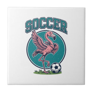 Azulejo Camiseta Gráfica de Jugador de Fútbol Flamingo Vin