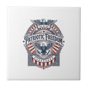 Azulejo Camiseta gráfica vectorial USA Fe Patriótica