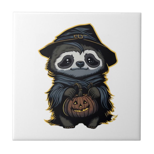 Azulejo Camiseta grande de sloth de Halloween (Frente)