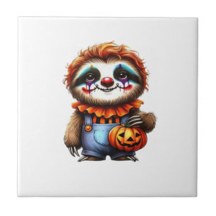 Azulejo Camiseta holgada de Halloween de perezoso payaso