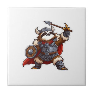 Azulejo Camiseta oversized de perezoso vikingo