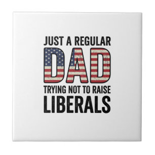 Azulejo Camiseta Papá Regular Intentando No Criar Liberale