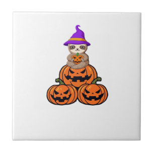 Azulejo Camiseta Premium de Halloween de Perezoso