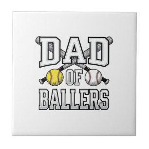 Azulejo Camiseta Retro de béisbol y sóftbol para papá de j