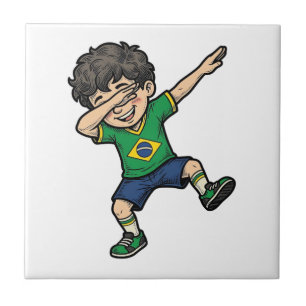 Azulejo Camiseta Vector Vintage Chico Dab Fútbol Brasil_1