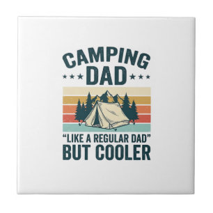 Azulejo Camiseta vectorial de camping para papá vintage re