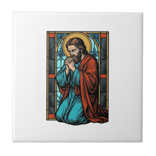 Azulejo Camiseta Vectorial de Figura Religiosa Rezando Vin