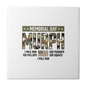 Azulejo Camiseta vectorial vintage de entrenamiento Murph