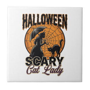 Azulejo Camiseta Vintage de Bruja de Halloween de Señora G