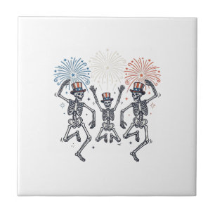 Azulejo Camiseta Vintage de Fuegos Artificiales de Esquele