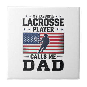 Azulejo Camiseta Vintage de Lacrosse Padre Divertida Bande