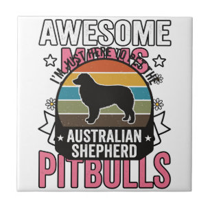 Azulejo Camiseta Vintage de Perro Amante de Australian She
