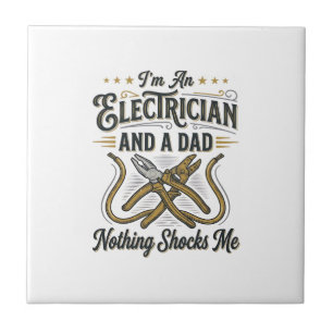 Azulejo Camiseta Vintage Papá Electricista Nada Me Sorpren