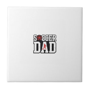 Azulejo Camiseta Vintage Soccer Dad Distressed Sports Typo