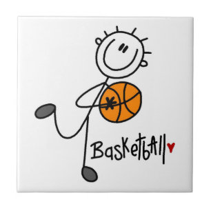 Azulejo Camisetas y regalos básicos de baloncesto con figu