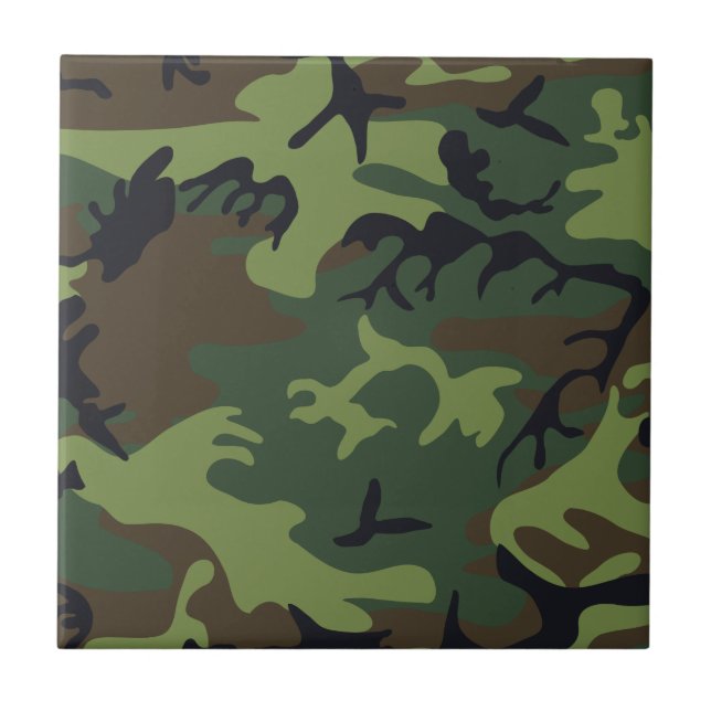 Azulejo Camo militar de la Selva Verde (Frente)