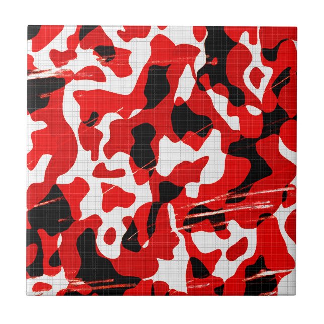 Azulejo Camo Rojo Fallout (Diseño AOM) (Frente)