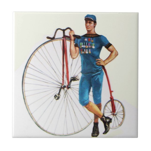 Azulejo Campeonato de Bicicleta Vintage (Frente)