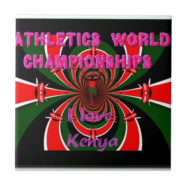 Azulejo Campeonato Mundial de Atletismo de Kenia: Bandera  (Frente)