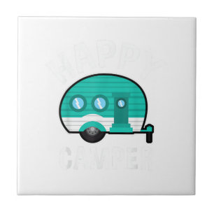 Azulejo Campista Feliz Caravana de Camping de Carro Divert