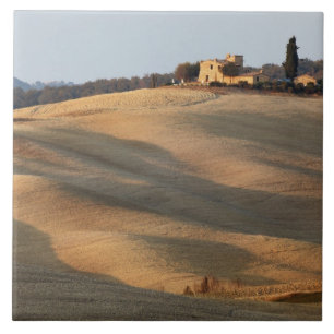 Azulejo Campo agrícola al atardecer, Val d'Orcia, Toscana