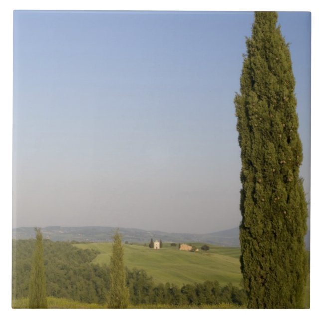 Azulejo Campo cerca de Pienza. Val d'Orcia, Siena (Frente)