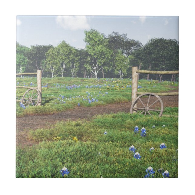 Azulejo Campo de Bluebonnets (Frente)