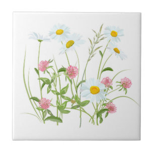 Azulejo Campo de flores  Mosaico cerámico Personalizado