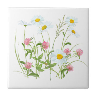 Azulejo Campo de flores | Tejido cerámico Personalizado