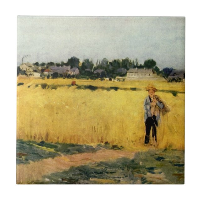 Azulejo Campo de grano (por Berthe Morisot) (Frente)